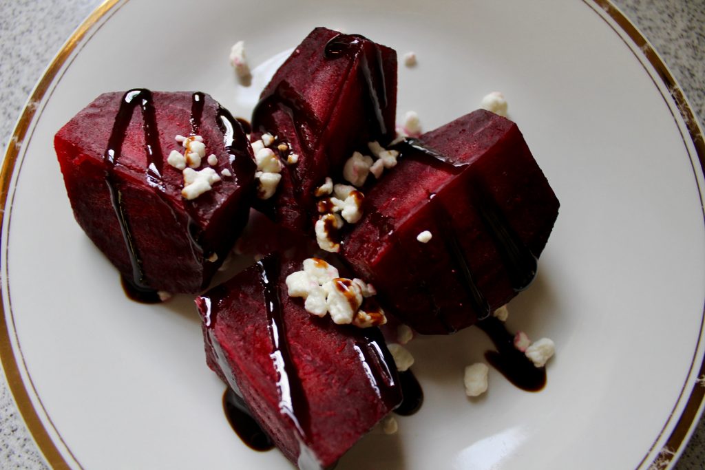 Roasted Beets With Goat Cheese & Balsamic Glaze