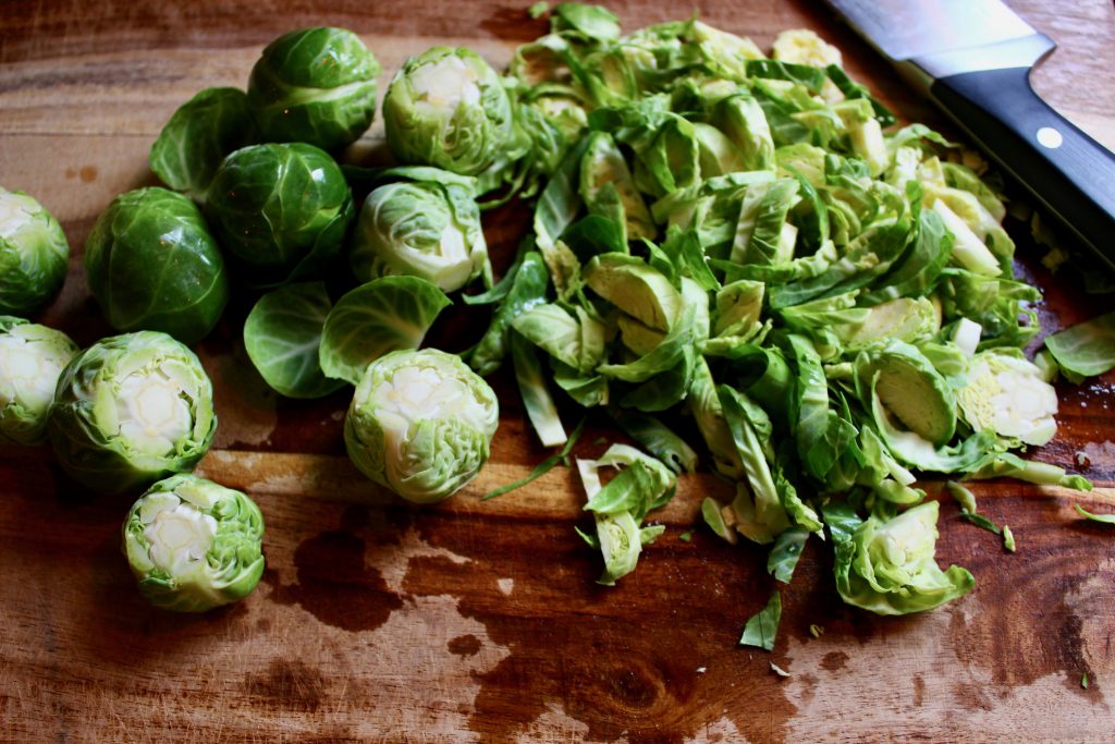 Harvest Brussel Sprout Salad With Maple Dijon Vinaigrette