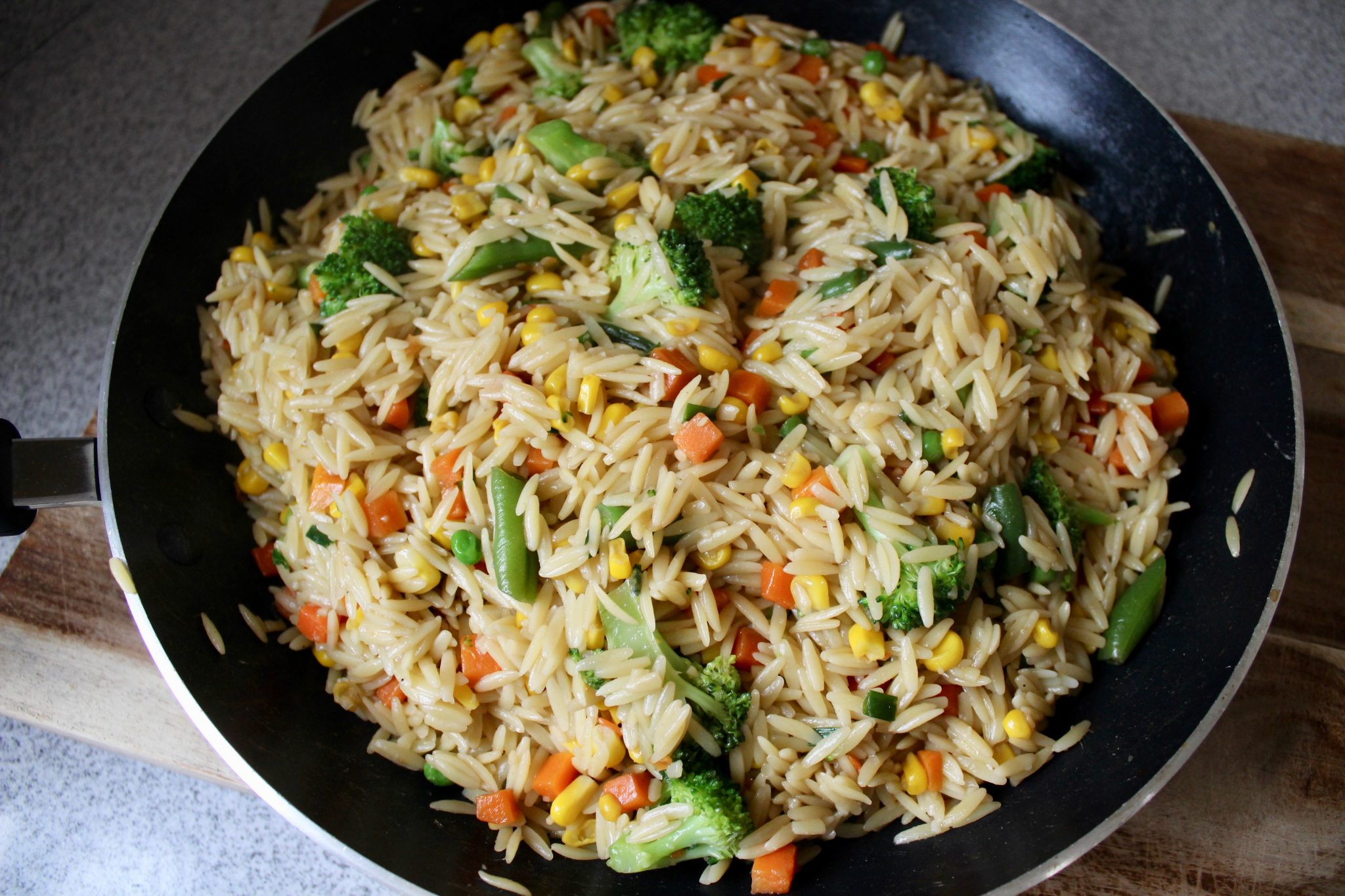 Veggie Fried Orzo