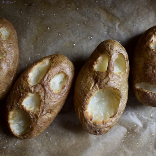 Spooky Baked Potatoes