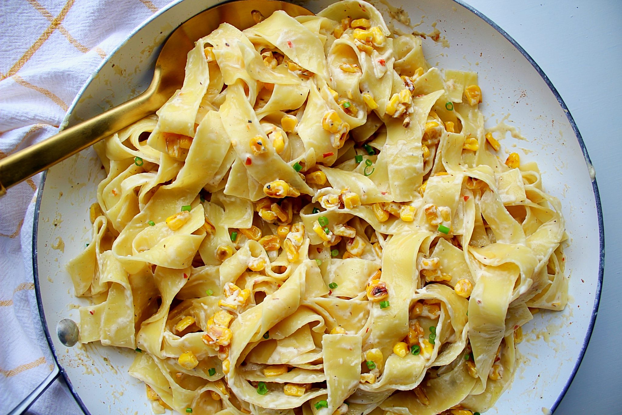 Pappardelle With Roasted Sweet Corn