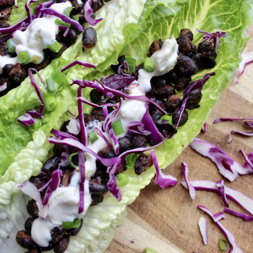 Black Bean Taco Lettuce Wraps