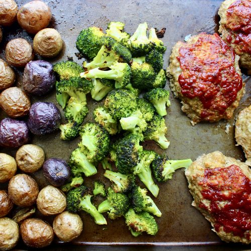 Mini Meatloaves With Roasted Vegetables