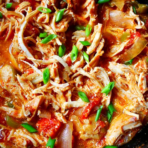 Slow Cooker Shredded Taco Chicken