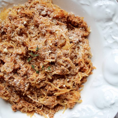 Spaghetti Squash With Meat Sauce