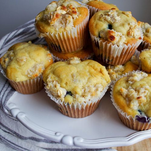 Blueberry Muffins With Cream Cheese Streusel