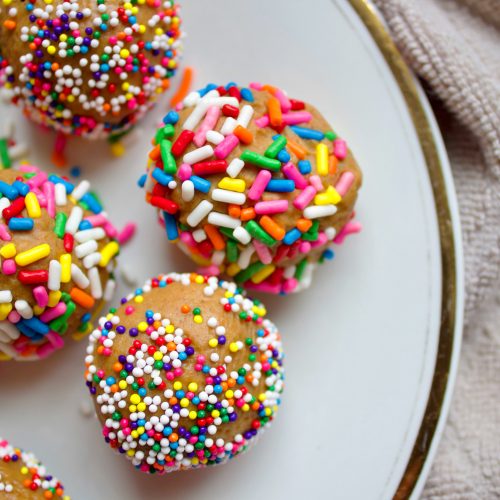 Cake Batter Protein Balls