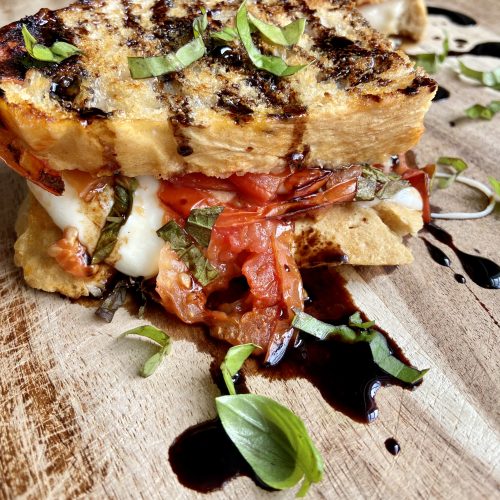 Roasted Tomato Caprese Grilled Cheese