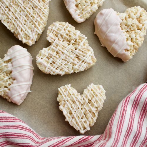 Rice Krispie Valentine Hearts