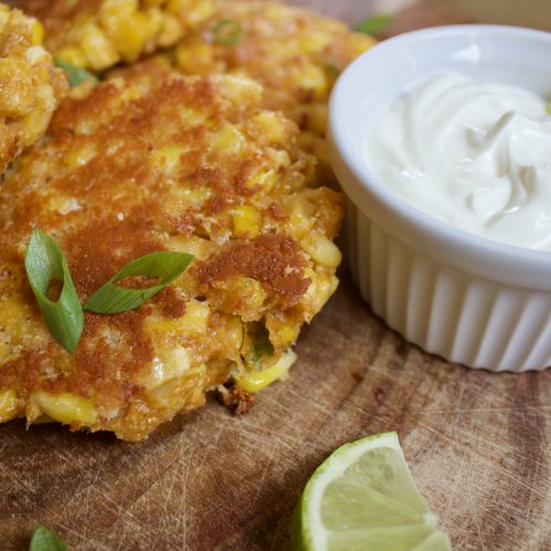 Cheesy Corn Fritters