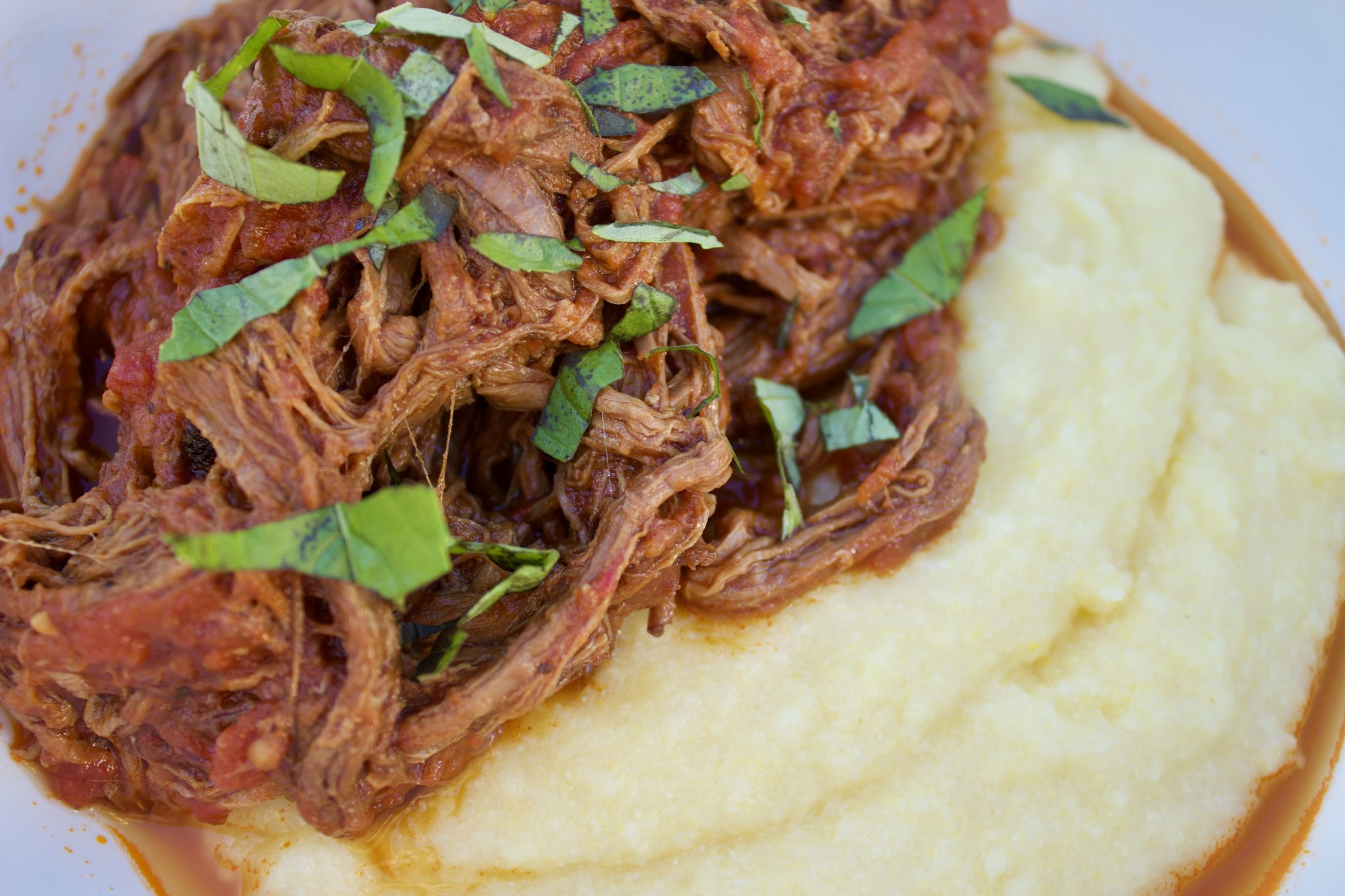 Slow Cooked Braised Beef Ragu With Polenta - The Hungry Lyoness