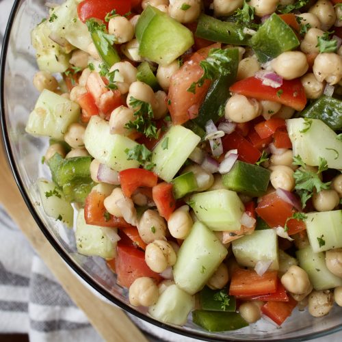 Greek Chickpea Salad - Healthy Lunch Idea