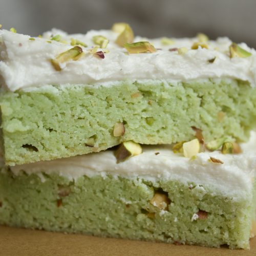Pistachio Bars With Cream Cheese Frosting