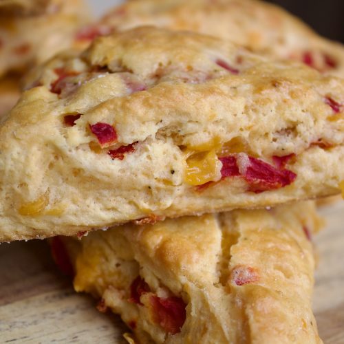 Roasted Red Pepper And Cheddar Scones